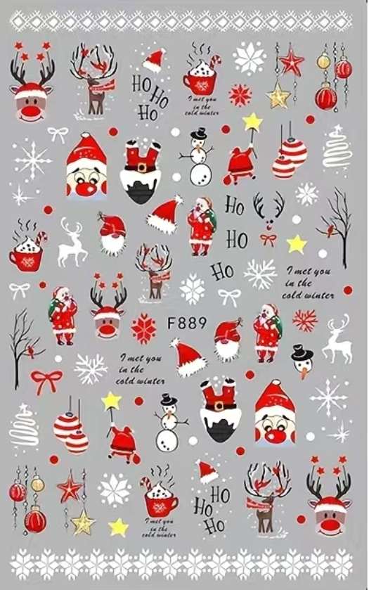 NÁLEPKY CHRISTMAS MOTIVE