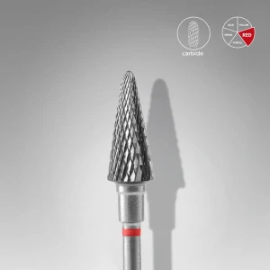 STALEKS KARBIDOVÁ FRÉZA - "CONE" RED 6MM/14MM