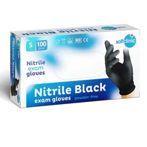 NITRILOVÉ RUKAVICE BLACK M 100KS