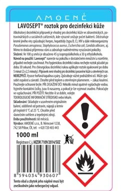 LAVOSEPT ROZTOK NA KŮŽI  1000ML LEMON