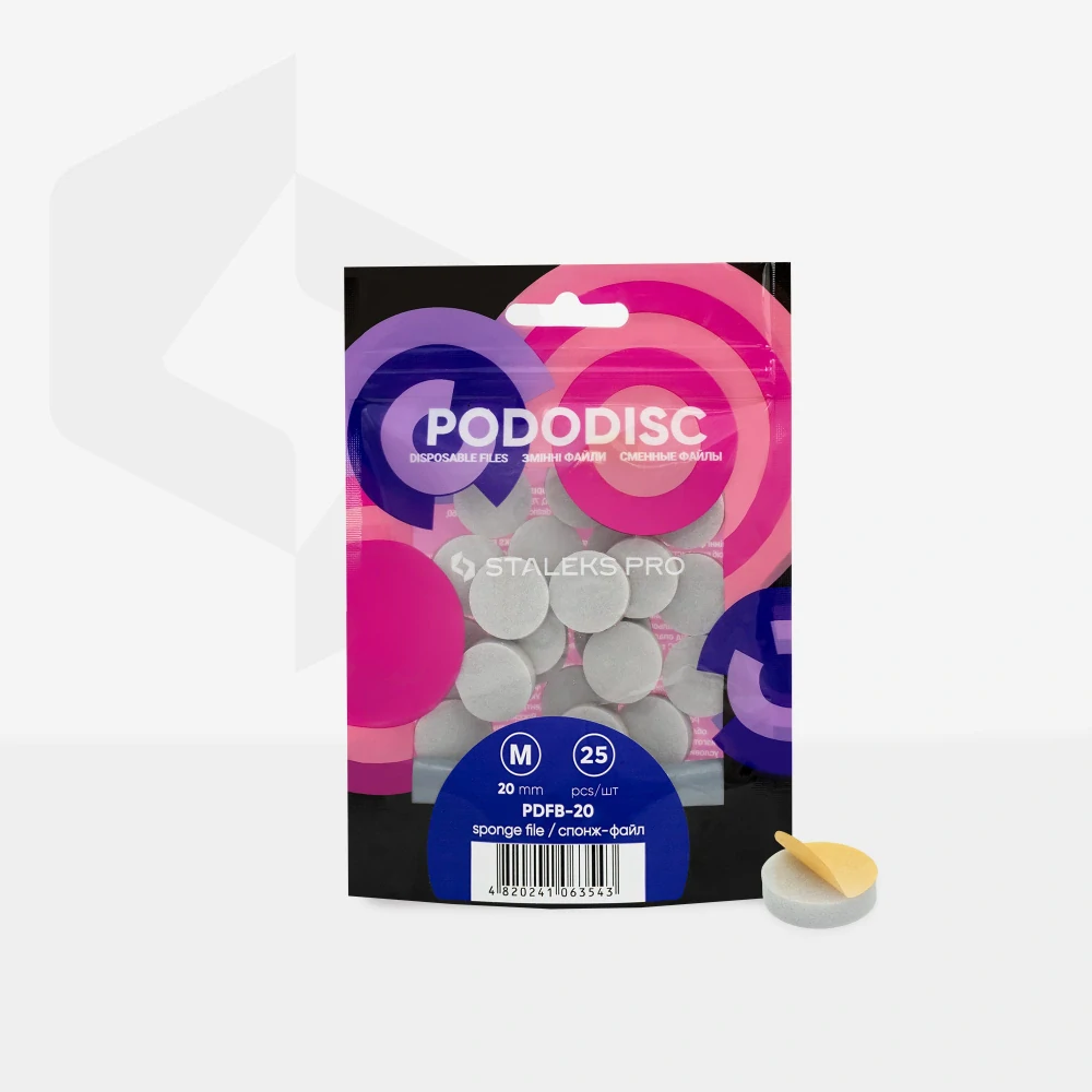 STALEKS JEDNORÁZOVÉ PILNÍKY - SPONGES FOR PODODISC - M - 20MM